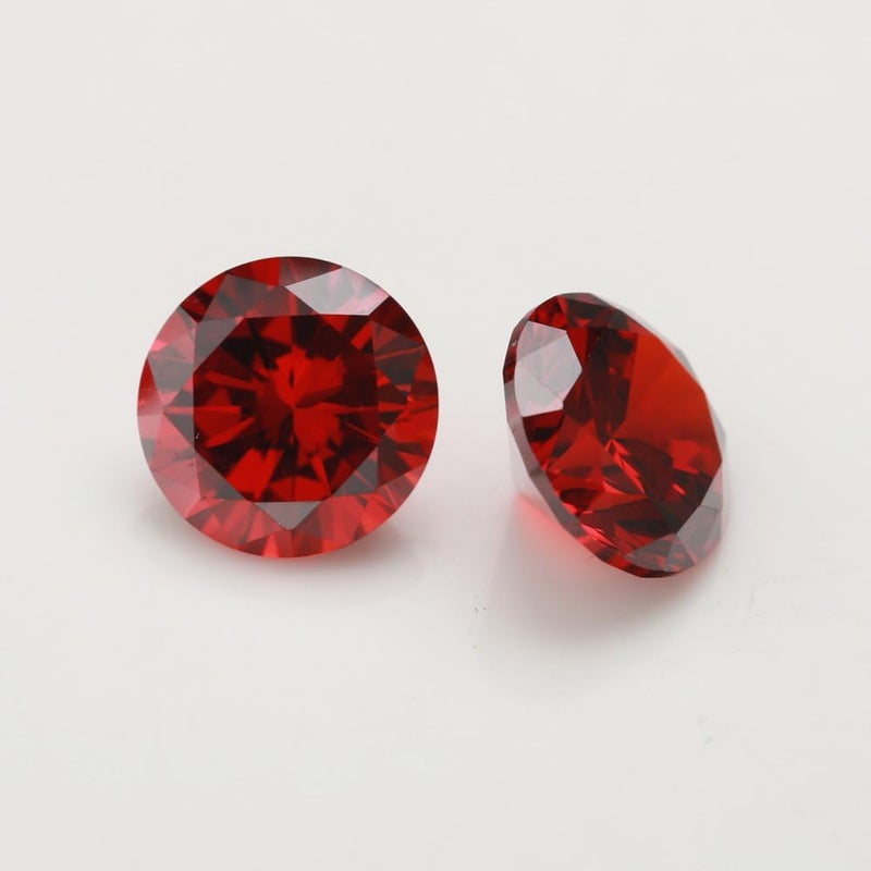 gepas WUZHOUGEMS 1-12mm AAAAA Round Garnet Color Cubic Zirconia Stone Loose CZ Stones For Jewelry Making - Image 2